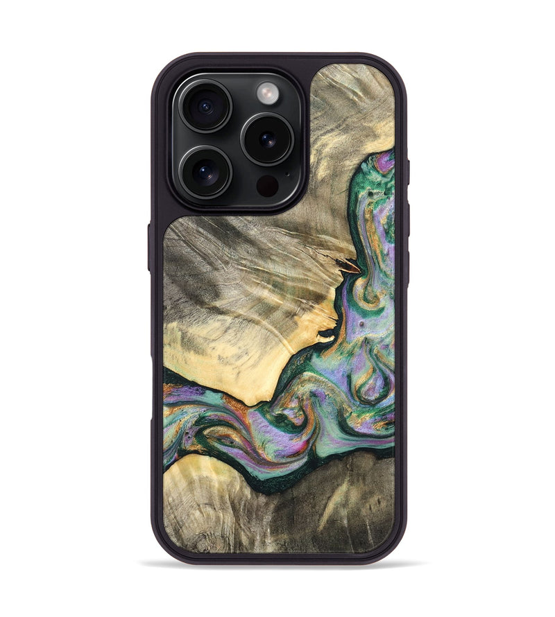 iPhone 16 Pro Wood Phone Case - Marcel (Green, 820326)
