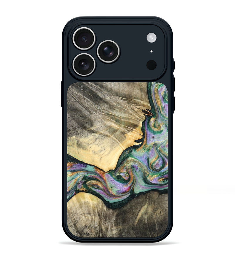 iPhone 17 Pro Max Wood Phone Case - Marcel (Green, 820326)