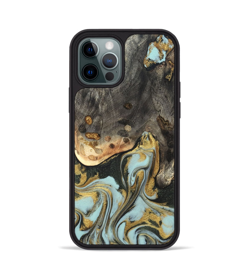 iPhone 12 Pro Wood Phone Case - Ollie (Green, 820327)