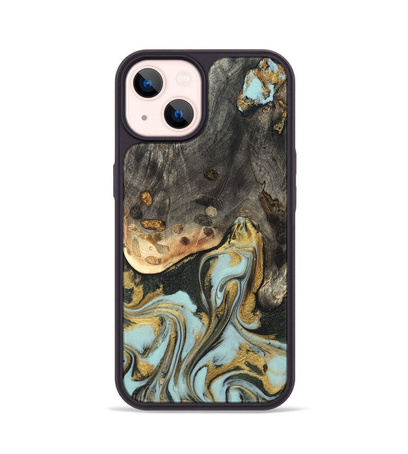 iPhone 14 Wood Phone Case - Ollie (Green, 820327)