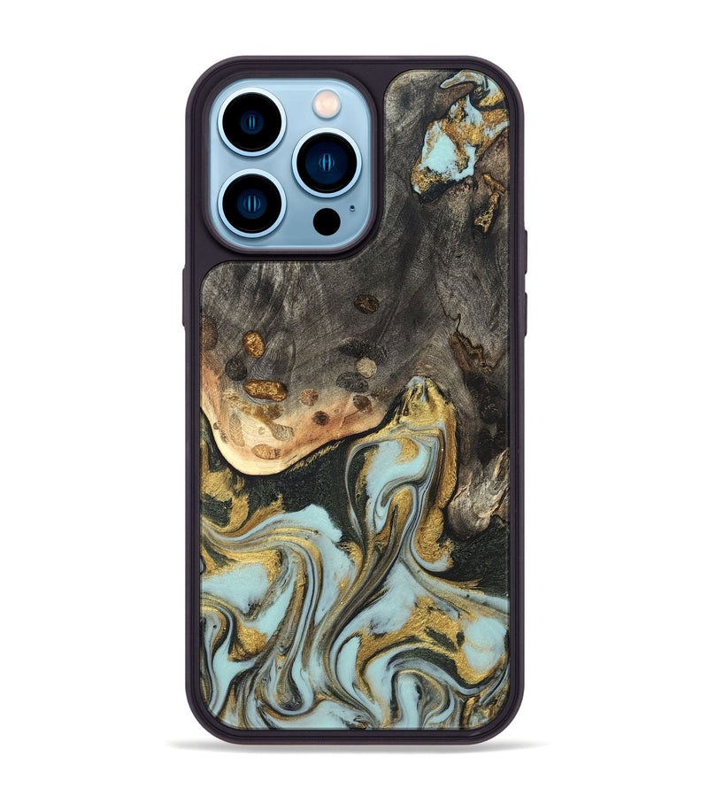 iPhone 14 Pro Max Wood Phone Case - Ollie (Green, 820327)