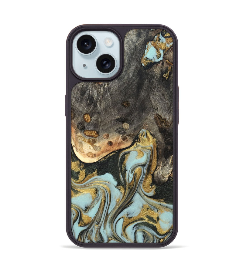 iPhone 15 Wood Phone Case - Ollie (Green, 820327)