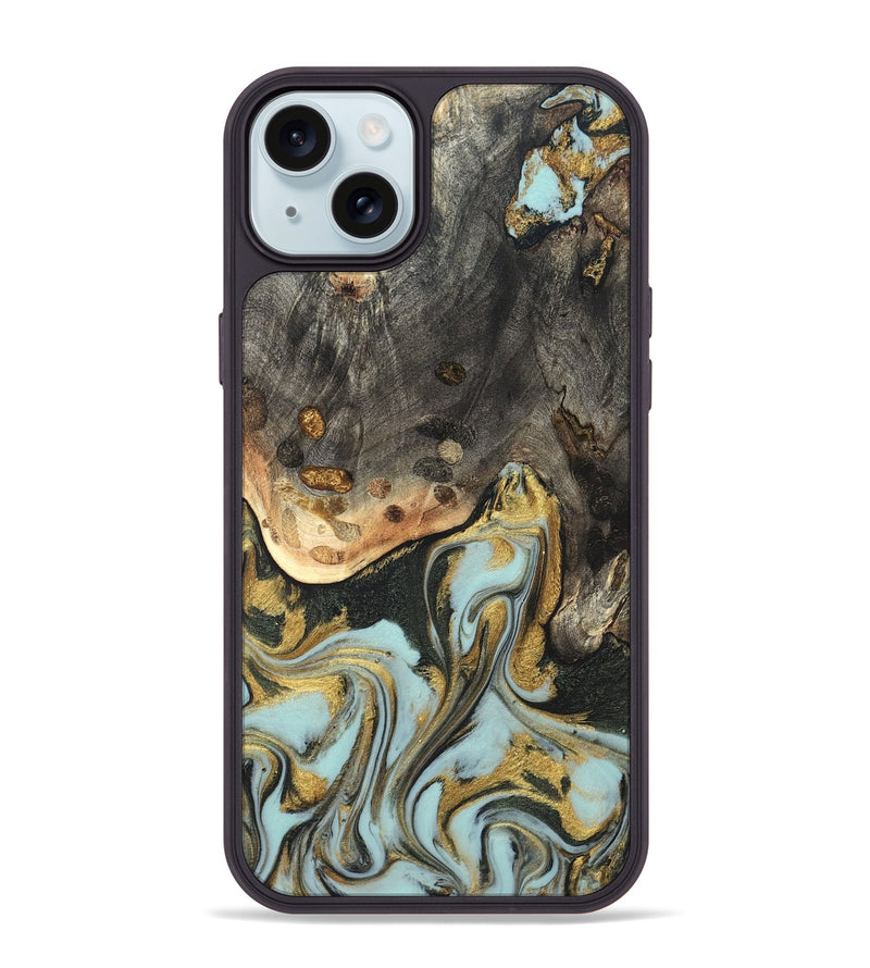 iPhone 15 Plus Wood Phone Case - Ollie (Green, 820327)