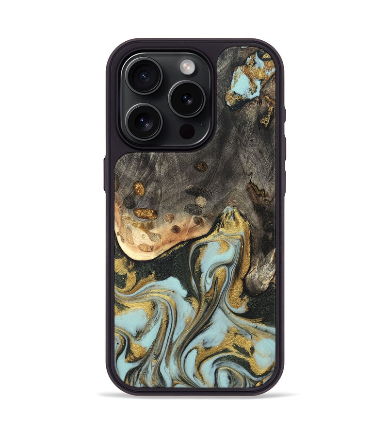 iPhone 15 Pro Wood Phone Case - Ollie (Green, 820327)