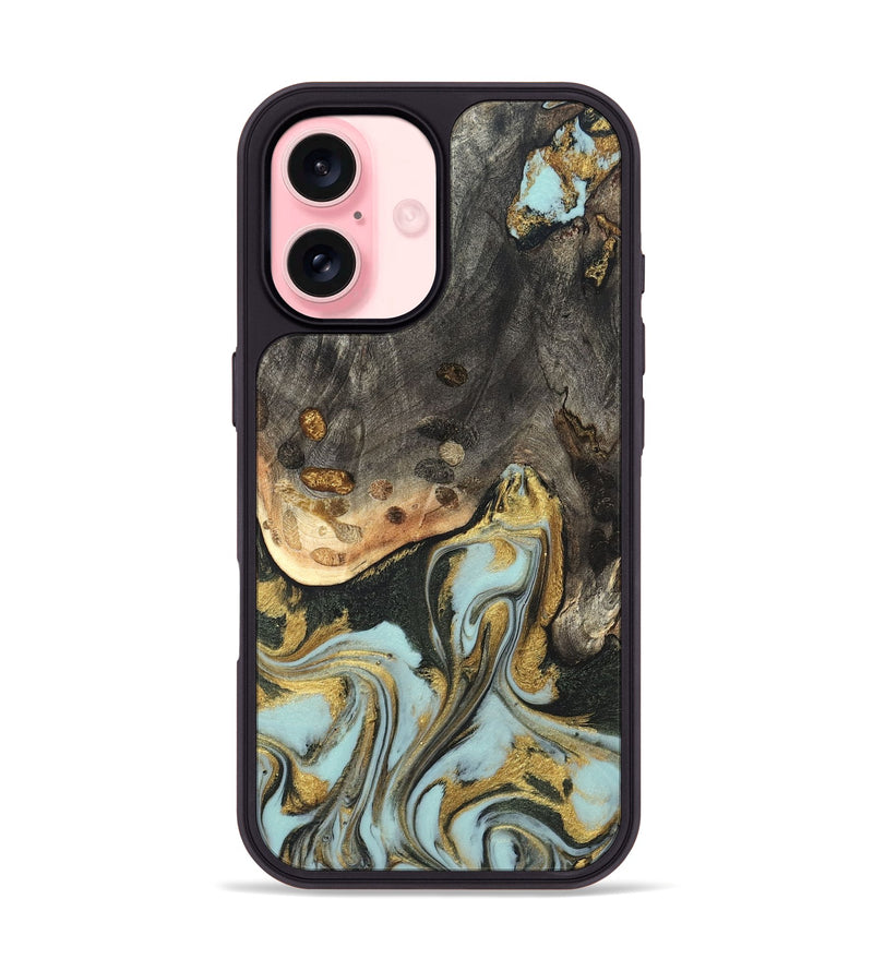 iPhone 16 Wood Phone Case - Ollie (Green, 820327)