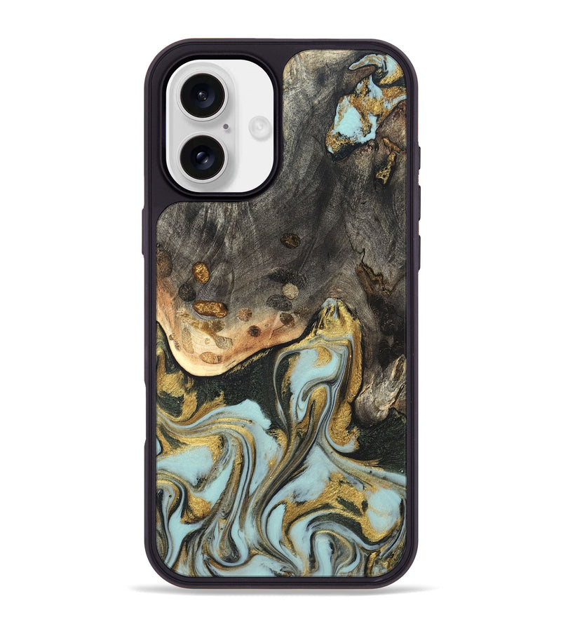 iPhone 16 Plus Wood Phone Case - Ollie (Green, 820327)