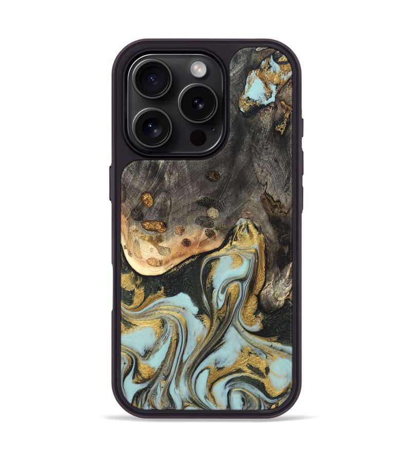 iPhone 16 Pro Wood Phone Case - Ollie (Green, 820327)