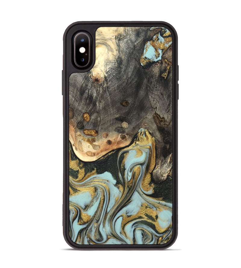 iPhone Xs Max Wood Phone Case - Ollie (Green, 820327)