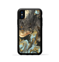 iPhone Xs Wood Phone Case - Ollie (Green, 820327)