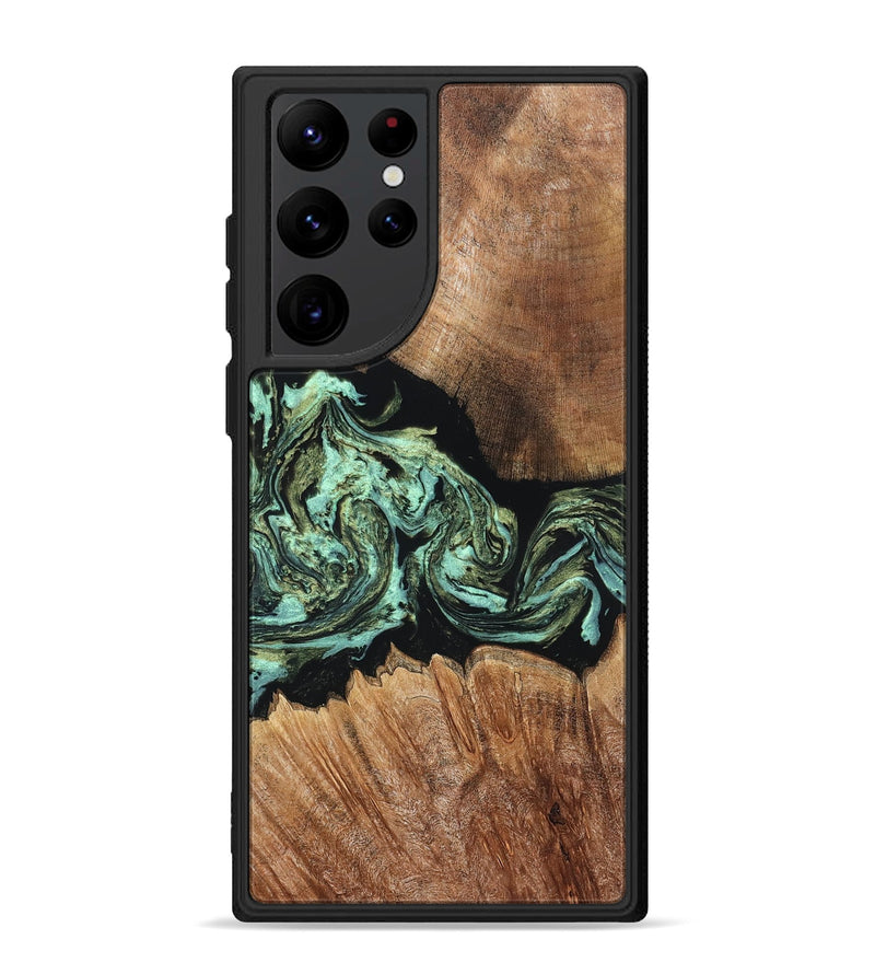 Galaxy S22 Ultra Wood Phone Case - Cicely (Green, 820328)