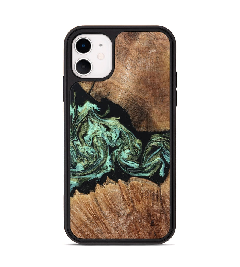 iPhone 11 Wood Phone Case - Cicely (Green, 820328)