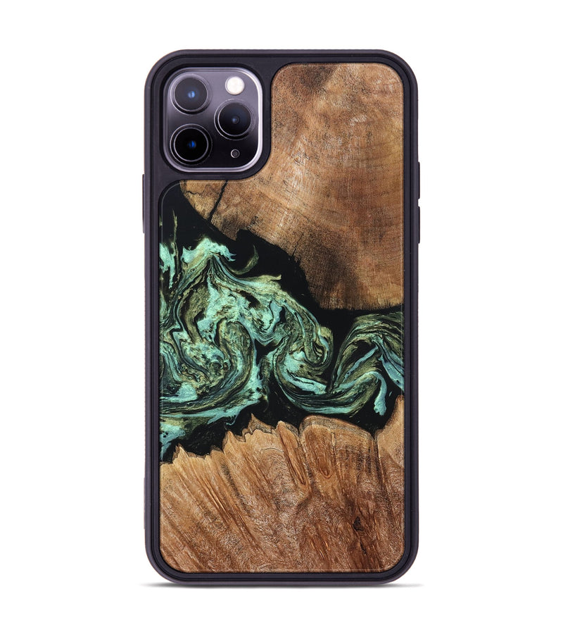 iPhone 11 Pro Max Wood Phone Case - Cicely (Green, 820328)