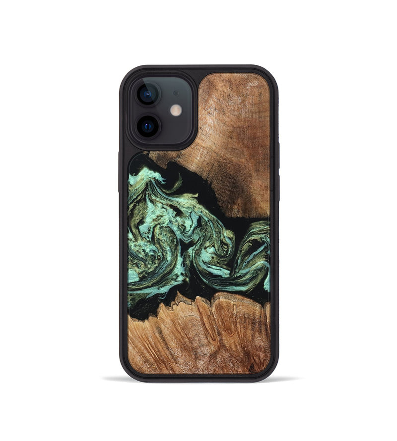 iPhone 12 mini Wood Phone Case - Cicely (Green, 820328)