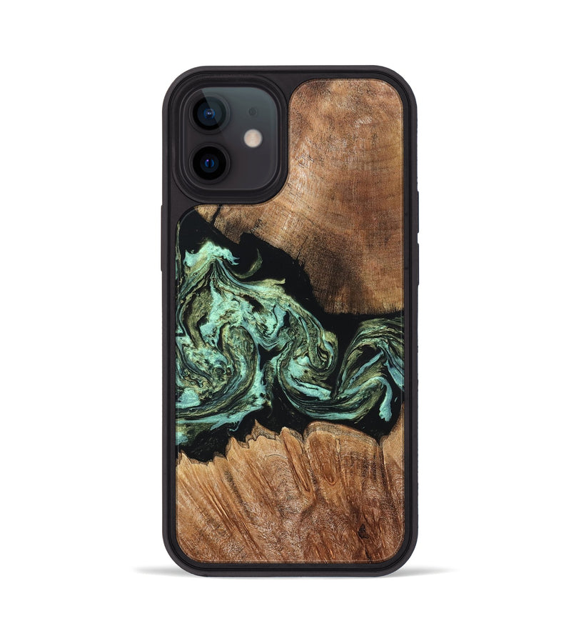 iPhone 12 Wood Phone Case - Cicely (Green, 820328)
