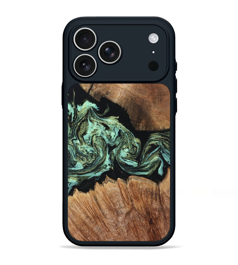 iPhone 17 Pro Max Wood Phone Case - Cicely (Green, 820328)