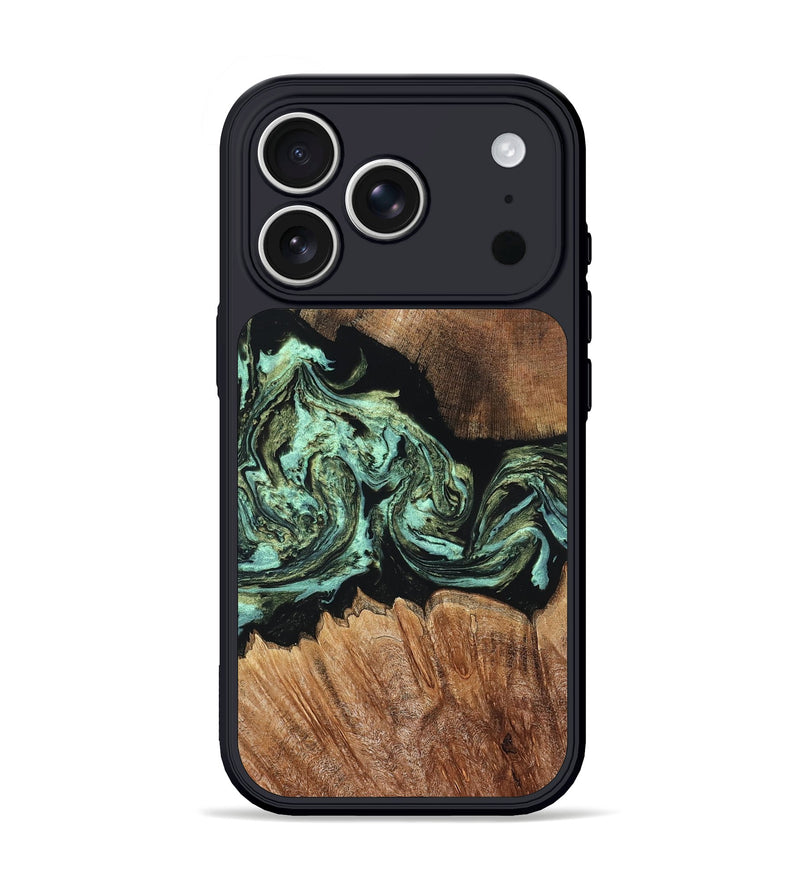 iPhone 17 Pro Wood Phone Case - Cicely (Green, 820328)