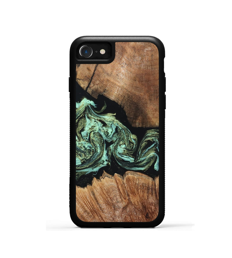 iPhone SE Wood Phone Case - Cicely (Green, 820328)