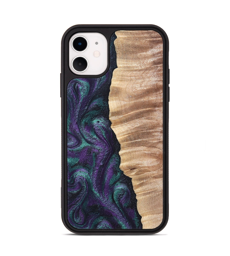 iPhone 11 Wood Phone Case - Cayson (Green, 820329)
