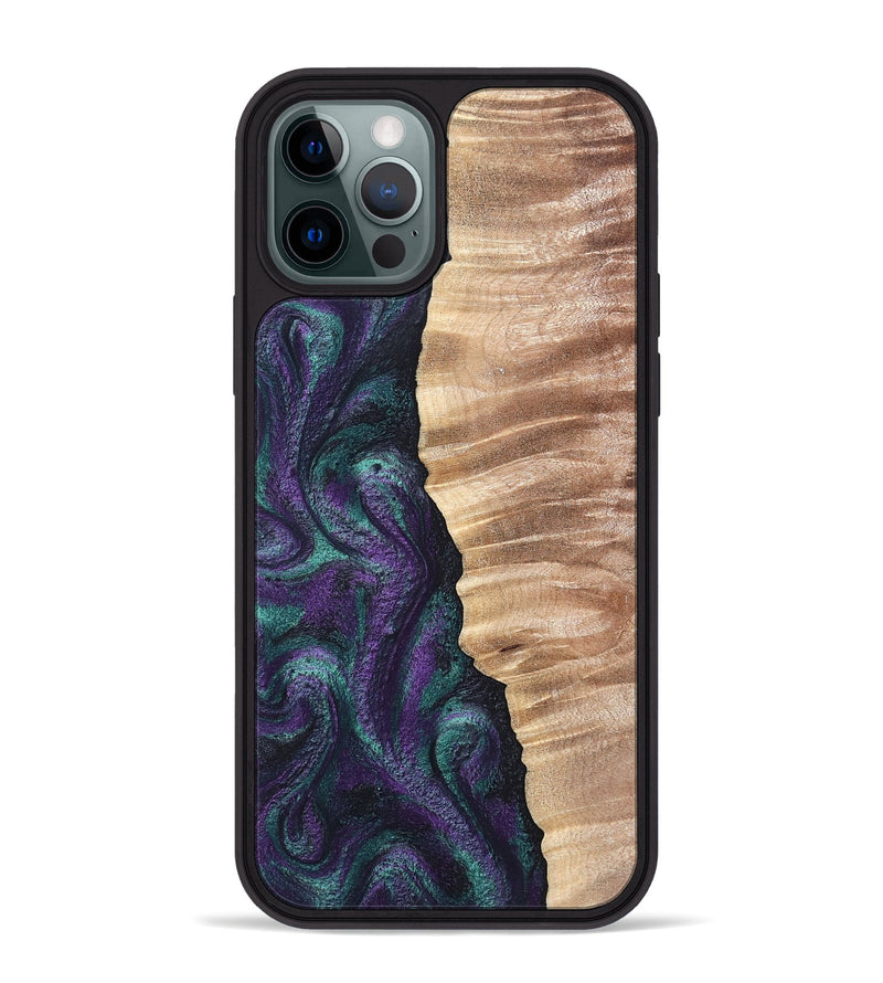 iPhone 12 Pro Max Wood Phone Case - Cayson (Green, 820329)