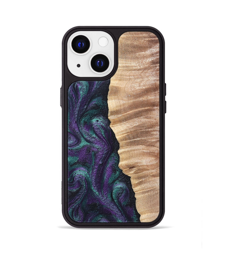 iPhone 13 Wood Phone Case - Cayson (Green, 820329)