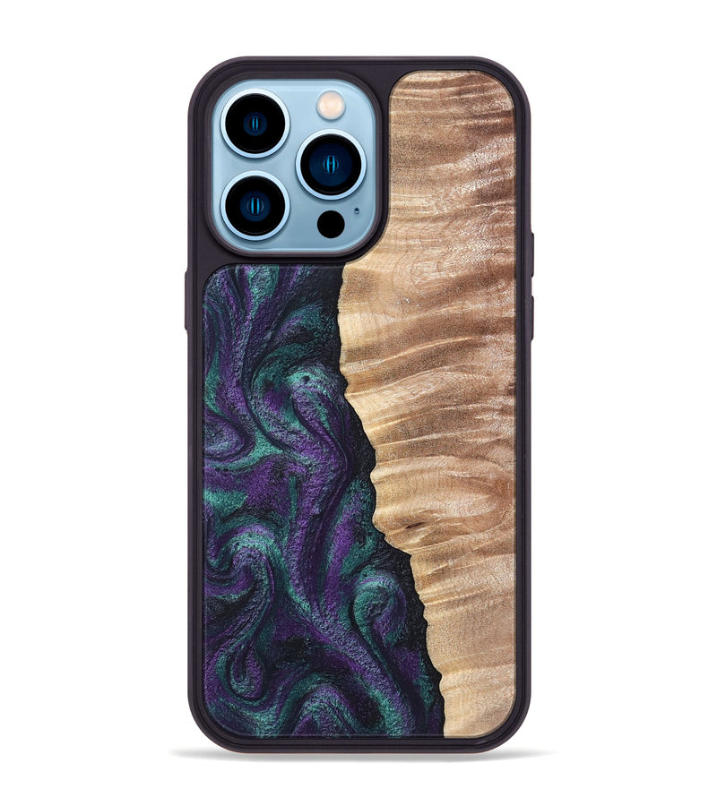 iPhone 14 Pro Max Wood Phone Case - Cayson (Green, 820329)