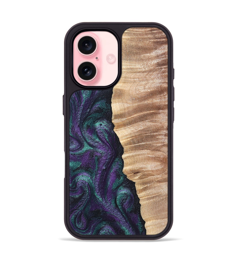 iPhone 16 Wood Phone Case - Cayson (Green, 820329)