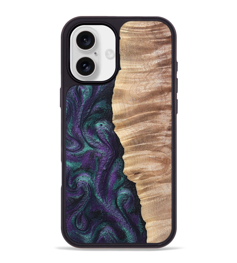 iPhone 16 Plus Wood Phone Case - Cayson (Green, 820329)
