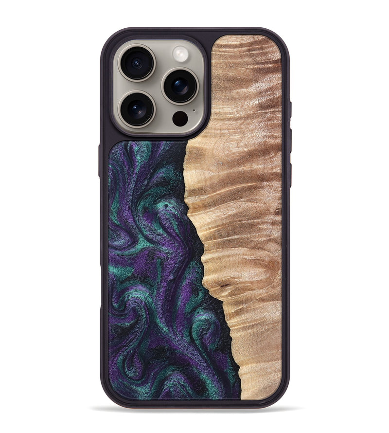 iPhone 16 Pro Max Wood Phone Case - Cayson (Green, 820329)