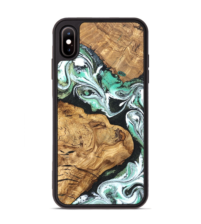 iPhone Xs Max Wood Phone Case - Newt (Green, 820330)