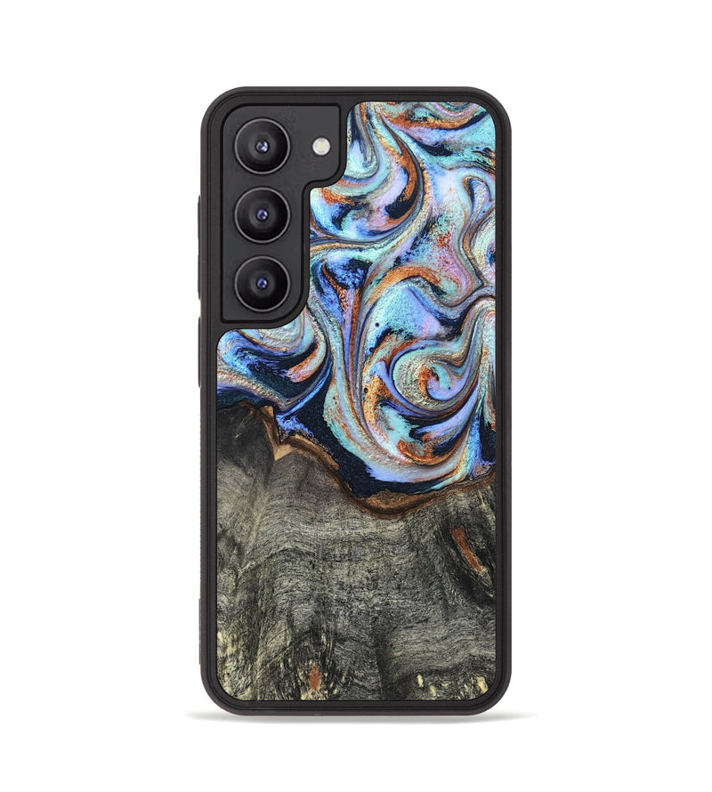 Galaxy S23 Wood Phone Case - Ila (Teal & Gold, 820331)