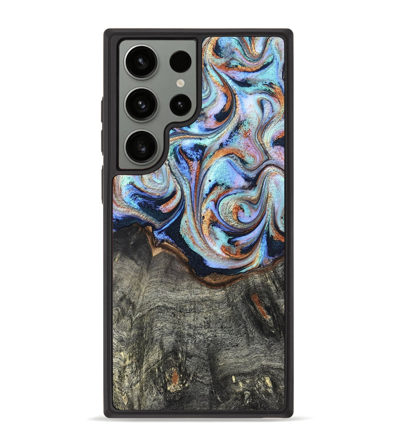 Galaxy S23 Ultra Wood Phone Case - Ila (Teal & Gold, 820331)