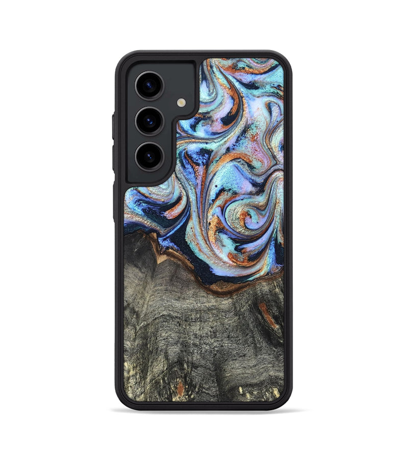 Galaxy S24 Wood Phone Case - Ila (Teal & Gold, 820331)