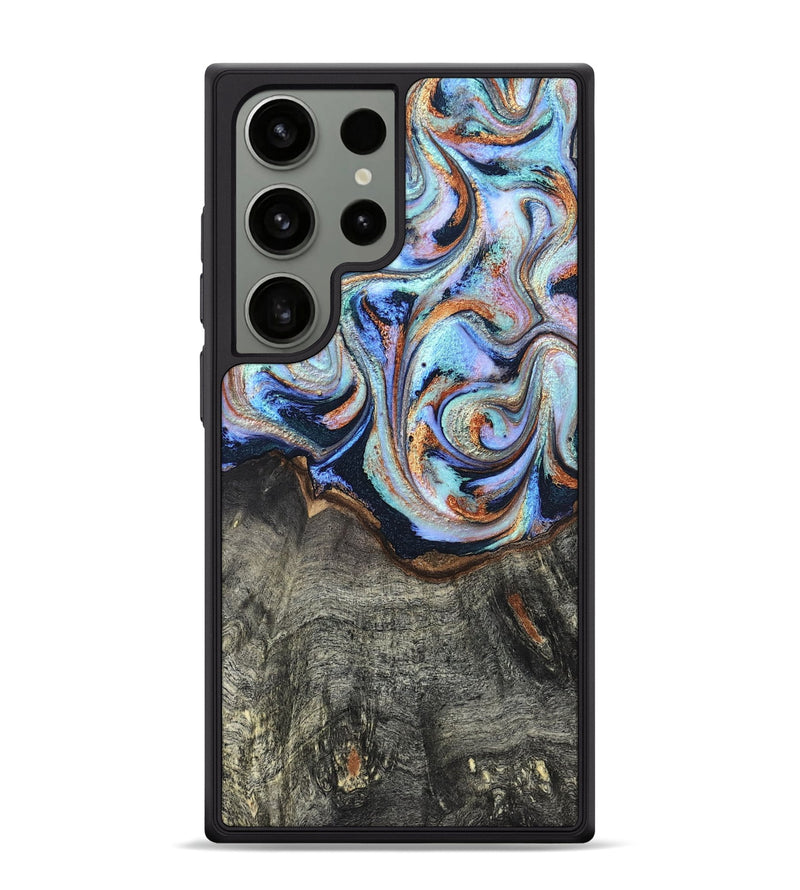 Galaxy S24 Ultra Wood Phone Case - Ila (Teal & Gold, 820331)