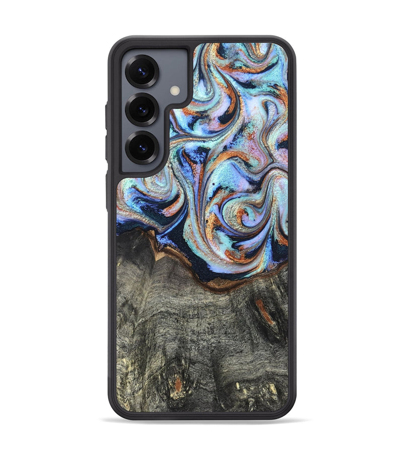 Galaxy S25 Plus Wood Phone Case - Ila (Teal & Gold, 820331)
