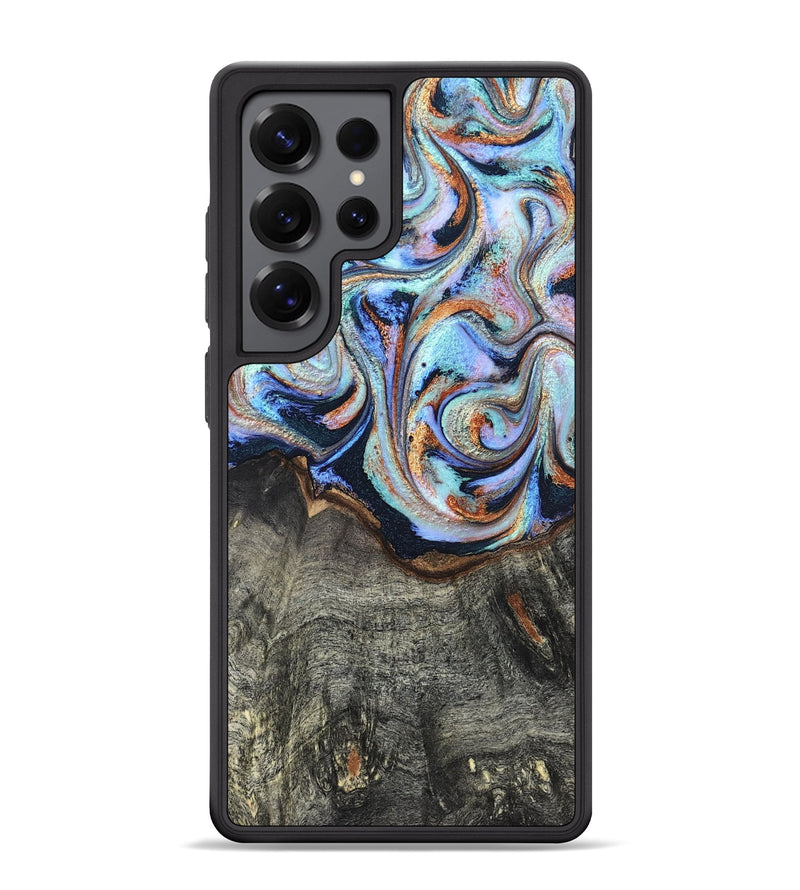 Galaxy S25 Ultra Wood Phone Case - Ila (Teal & Gold, 820331)