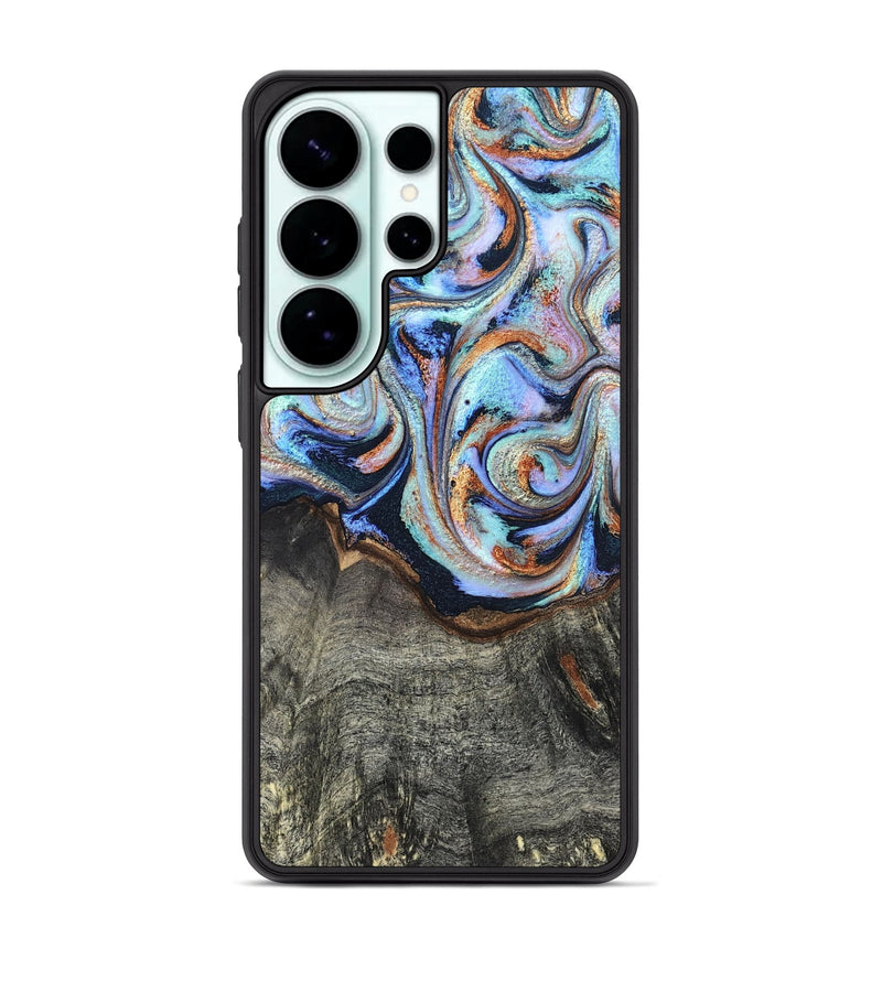 Galaxy S26 Ultra Wood Phone Case - Ila (Teal & Gold, 820331)