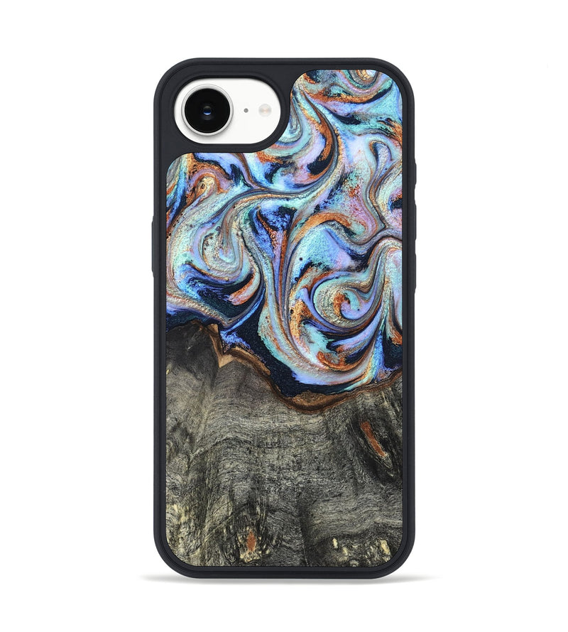 iPhone 17e Wood Phone Case - Ila (Teal & Gold, 820331)