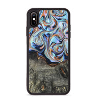 iPhone Xs Max Wood Phone Case - Ila (Teal & Gold, 820331)