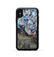 iPhone Xs Wood Phone Case - Ila (Teal & Gold, 820331)