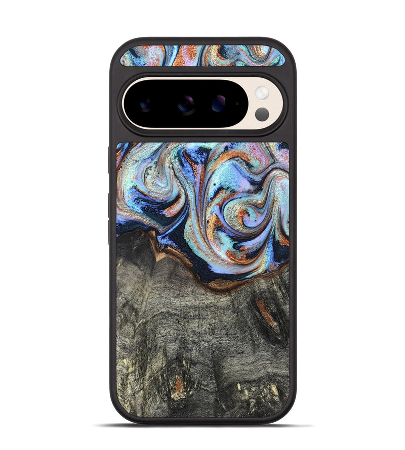 Pixel 10 Wood Phone Case - Ila (Teal & Gold, 820331)