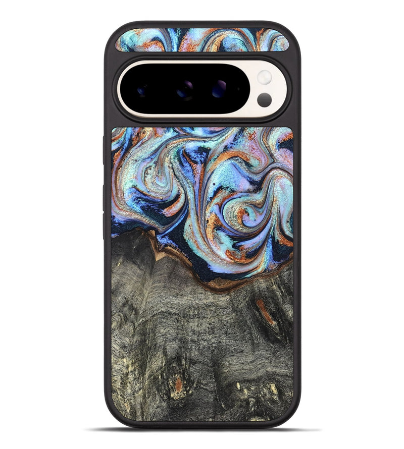 Pixel 9 Pro XL Wood Phone Case - Ila (Teal & Gold, 820331)