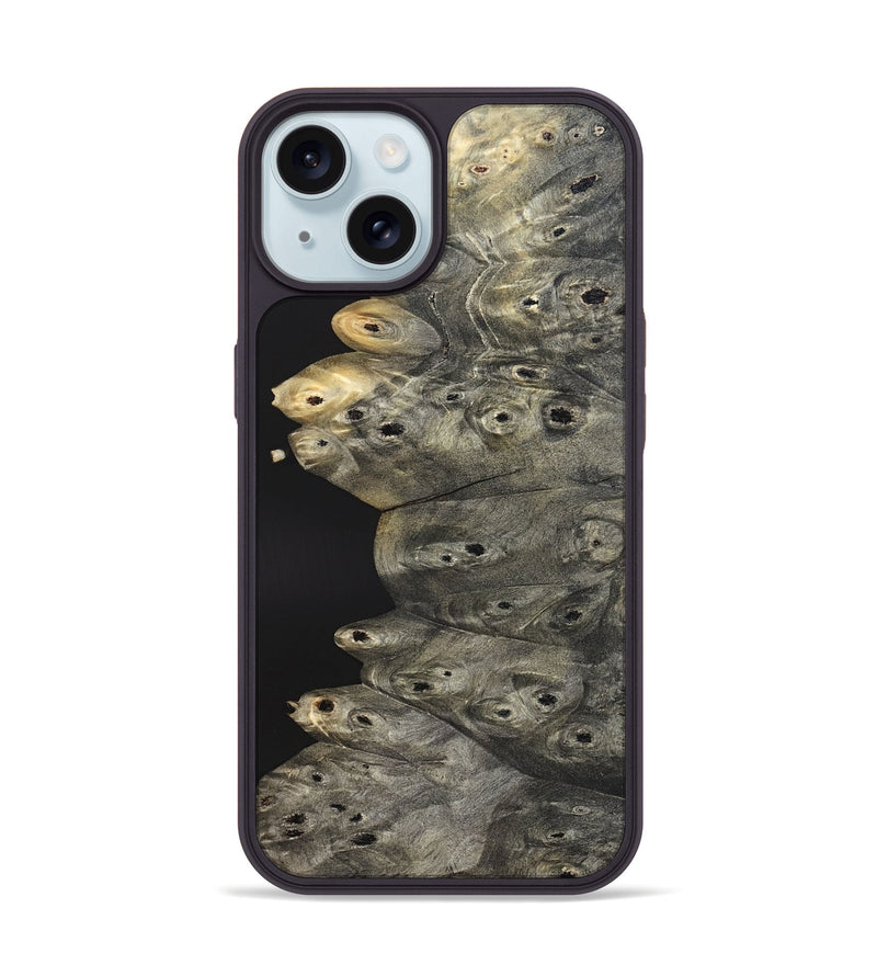 iPhone 15 Wood Phone Case - Merlin (Wood Burl, 820332)