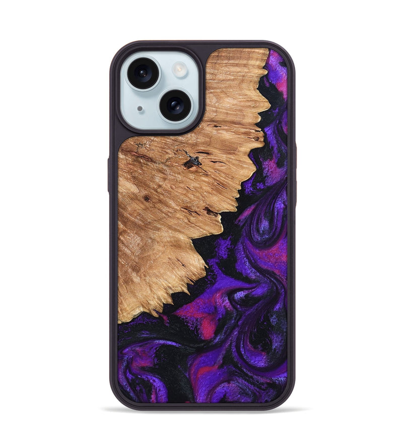 iPhone 15 Wood Phone Case - Alford (Purple, 820335)