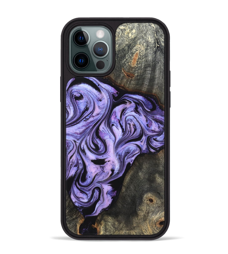 iPhone 12 Pro Max Wood Phone Case - Adrien (Purple, 820336)