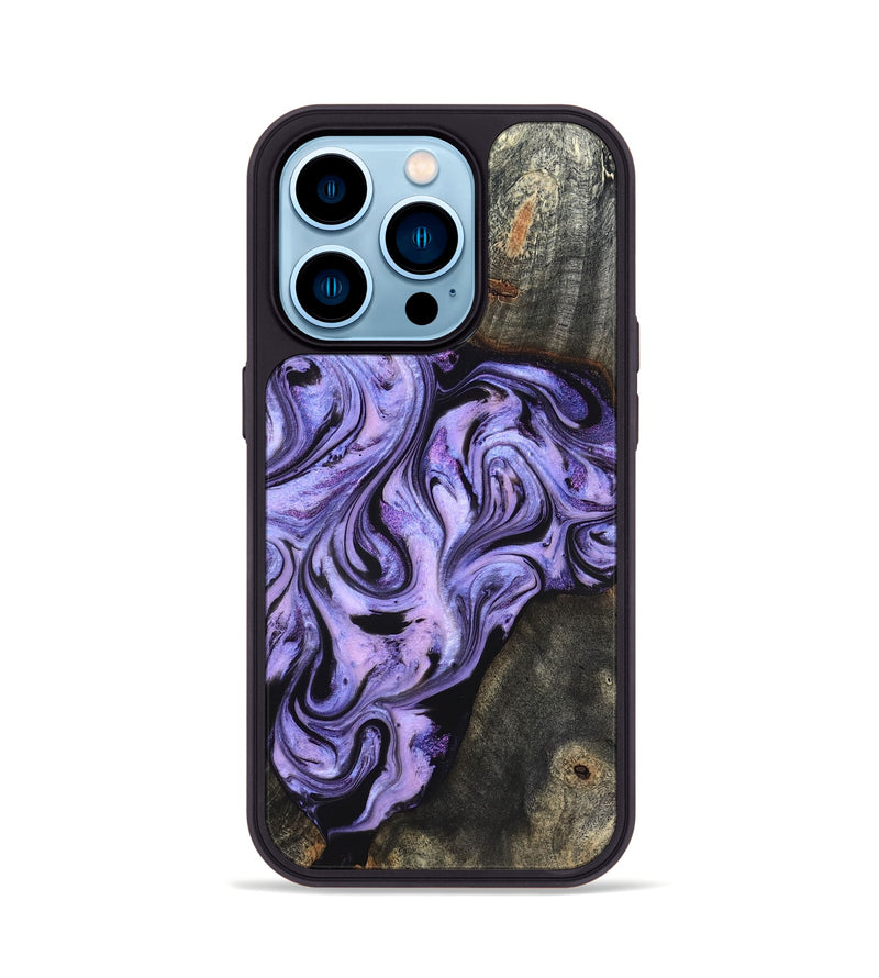 iPhone 14 Pro Wood Phone Case - Adrien (Purple, 820336)