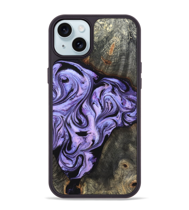 iPhone 15 Plus Wood Phone Case - Adrien (Purple, 820336)
