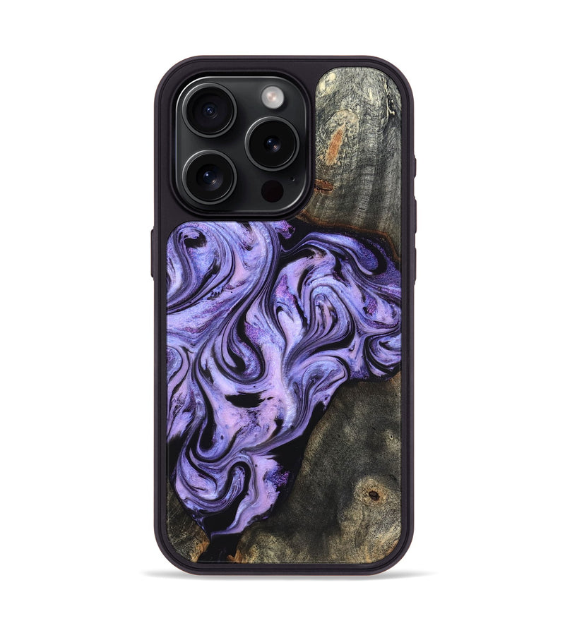 iPhone 15 Pro Wood Phone Case - Adrien (Purple, 820336)