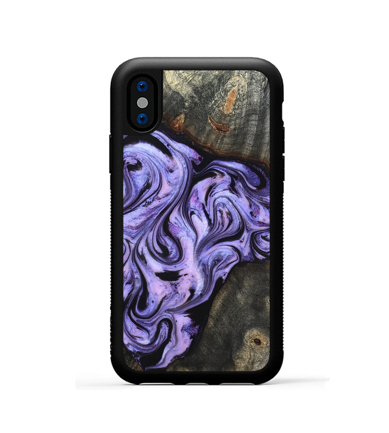 iPhone Xs Wood Phone Case - Adrien (Purple, 820336)
