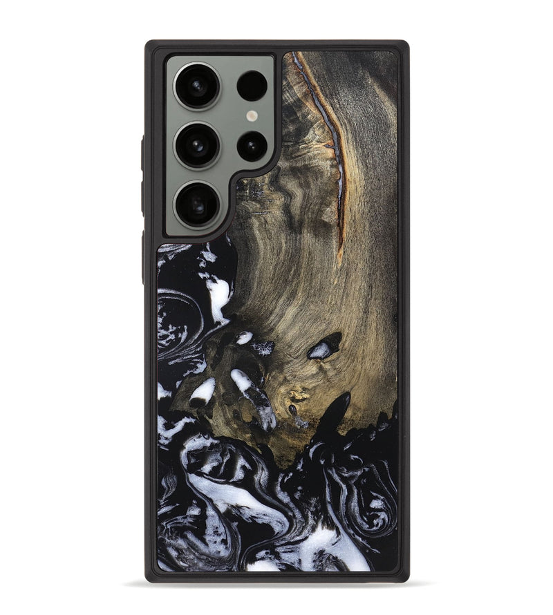 Galaxy S23 Ultra Wood Phone Case - Kaila (Black & White, 820337)