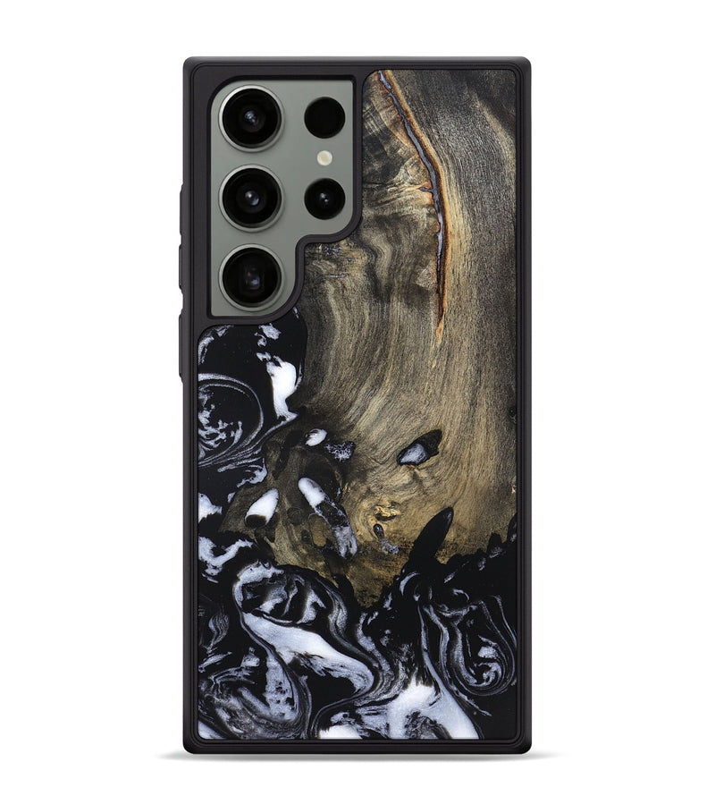 Galaxy S24 Ultra Wood Phone Case - Kaila (Black & White, 820337)